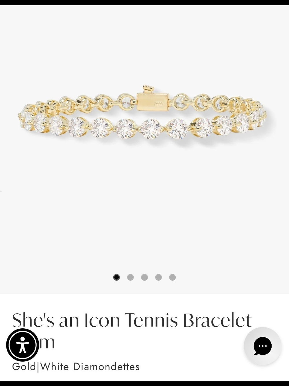 She's an Icon Gold Tennis Bracelet